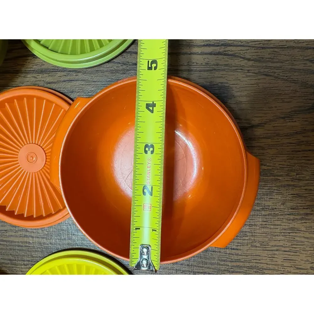 Vintage Tupperware #1323 Harvest Colors Nesting Bowl Set of 3-No lids